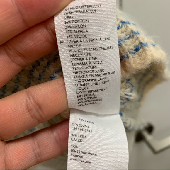 COS Vest Women's Alpaca wool blended for spring size M - Picture 9 of 13